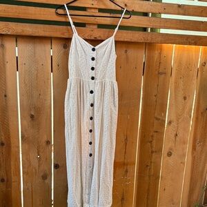 Urban Outfitters Ivory black bottom down Maxi Dress